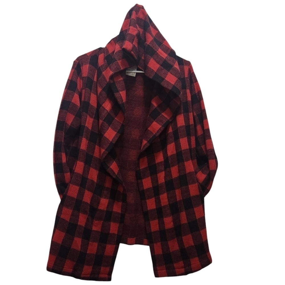 Altar'd State Open Front Buffalo Plaid Cardigan Size M Cabincore Lounge Cozycore